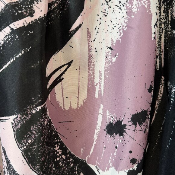 Eloquii Womens Abstract Print Midi Skirt Size 18 Elastic Waist Polyester - Picture 5 of 7